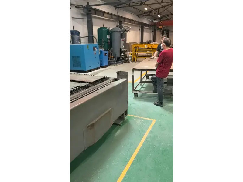 Gas Supply System Commissioning Complete! In-house Air Compressor & Nitrogen Generator Paired with RayTools Laser Cutting Head—Elevating Galvanized Sheet Cutting Quality