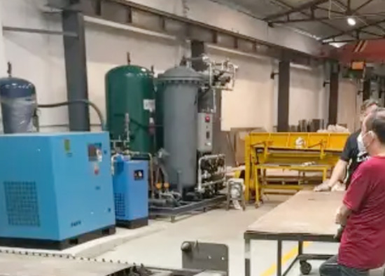 Gas Supply System Commissioning Complete! In-house Air Compressor & Nitrogen Generator Paired with RayTools Laser Cutting Head—Elevating Galvanized Sheet Cutting Quality